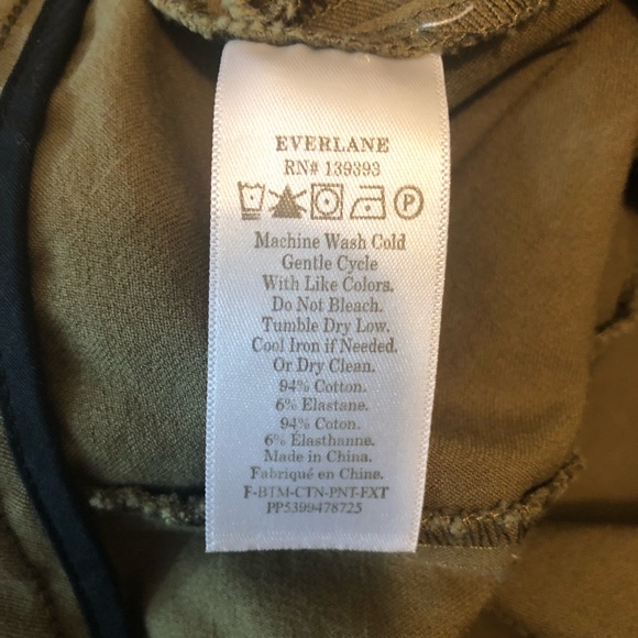 Everlane Capris Size 8 Olive Green - Picture 6 of 6